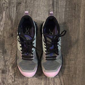 On Running Cloud X Shift - Black with Green and Pink - Size 7.5